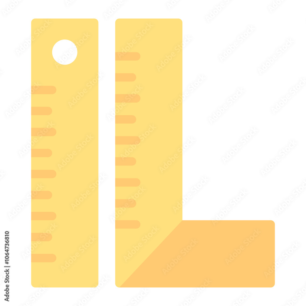 Aufkleber ruler icon vector image. can be used for shoemaker.