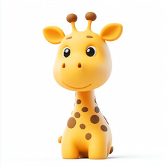 Giraffe on a white background