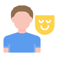 Acting icon vector image. Can be used for Art and Craft Supplies.