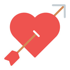 Heart Arrow icon vector image. Can be used for Archery.