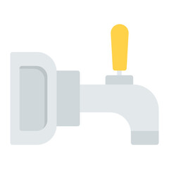 Beer Tap icon vector image. Can be used for Oktoberfest.