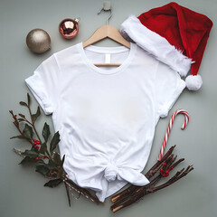 Blank t-shirt mockup for Christmas 