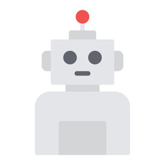 Robot icon vector image. Can be used for Biometrics.