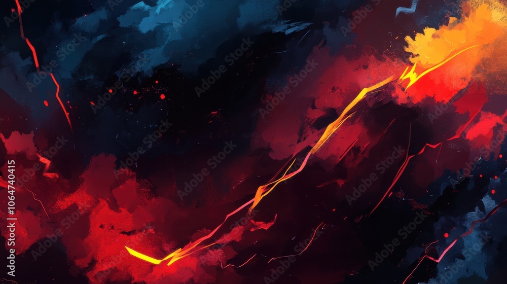 Poster vibrant abstract colorful background with dynamic lines