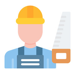 Carpenter icon vector image. Can be used for Diversity.