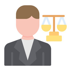Lawyer icon vector image. Can be used for Diversity.