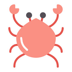 Crab icon vector image. Can be used for Beach Resort.