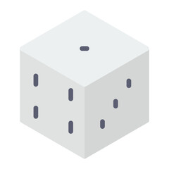 Dice icon vector image. Can be used for Casino.