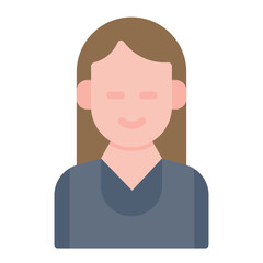 Female Croupier icon vector image. Can be used for Casino.