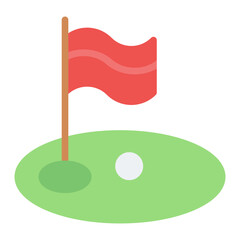 Golf icon vector image. Can be used for Casino.