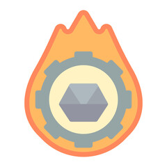 Pyrometallurgy icon vector image. Can be used for Mettalurgy.