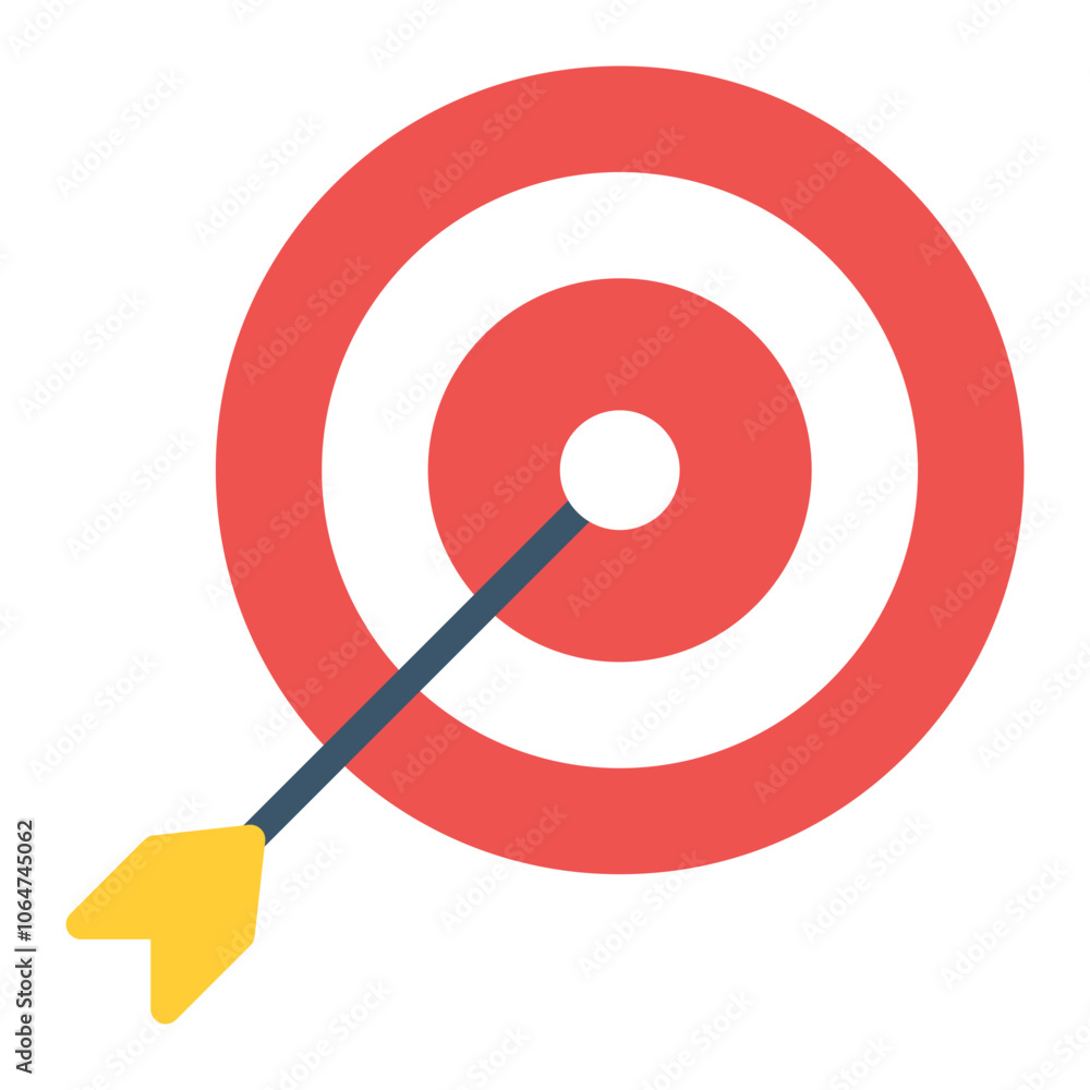 Poster on target icon vector image. can be used for trading.