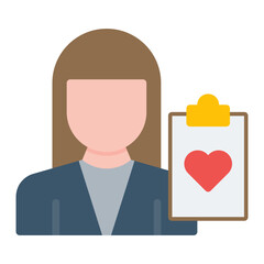 Counselor Female icon vector image. Can be used for Psychology.