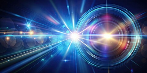 Shiny optical lens with lens flares creating a dazzling light display, lights, optical, lens, lens flares, shiny