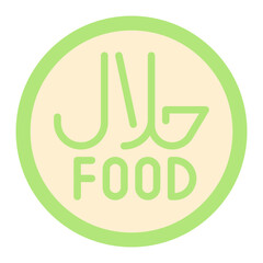 Halal Sign icon vector image. Can be used for Nutrition.