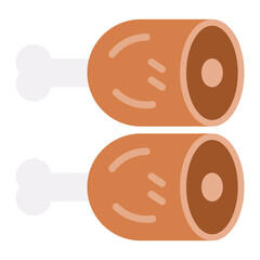 Meat icon vector image. Can be used for Nutrition.