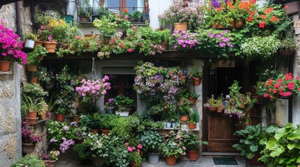 Fototapeta premium art of vertical gardening.