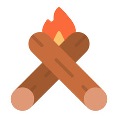 Campfire icon vector image. Can be used for Trekking.