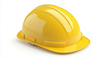 Fototapeta premium A helmet and safety glasses, isolated on a white background.