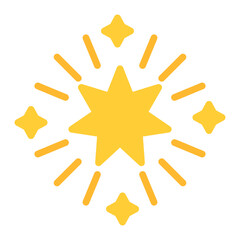 Glowing Star icon vector image. Can be used for Carnival.