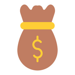 Money Bag icon vector image. Can be used for Carnival.