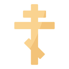 Orthodox Cross icon vector image. Can be used for Carnival.