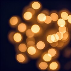 golden christmas lights, bokeh effect