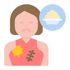 Hunger icon vector image. Can be used for Homeless.