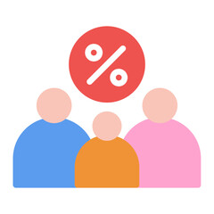 Family Discounts icon vector image. Can be used for Golf.