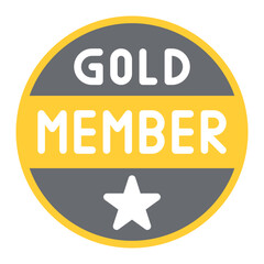 Golden Members icon vector image. Can be used for Golf.