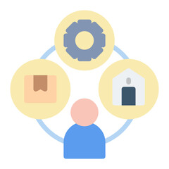 Obraz premium Supply Chain icon vector image. Can be used for Supply Chain.