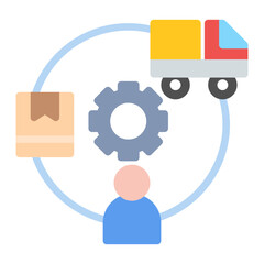 Supply Chain Management icon vector image. Can be used for Supply Chain.