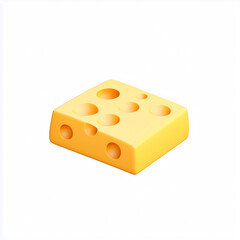 Cheese on a white background