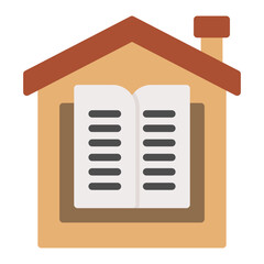 Home Schooling icon vector image. Can be used for Child Adoption.