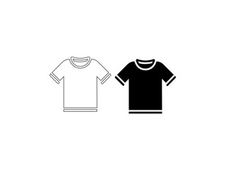 A comfortable cotton black color t-shirt vector for men apparel vector illustration white background, T-shirt icon. Simple solid style. Shirt, tee, sport, clothes, blank, fashion concept.