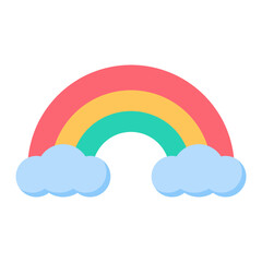 Rainbow icon vector image. Can be used for Fairytale.