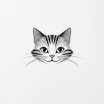 Line Drawing of Cat 2025