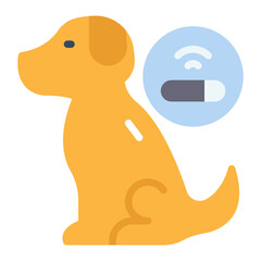 Pet Microchip icon vector image. Can be used for Veterinary.