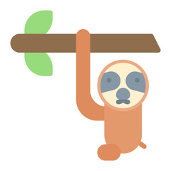 Sloth icon vector image. Can be used for Rainforest.