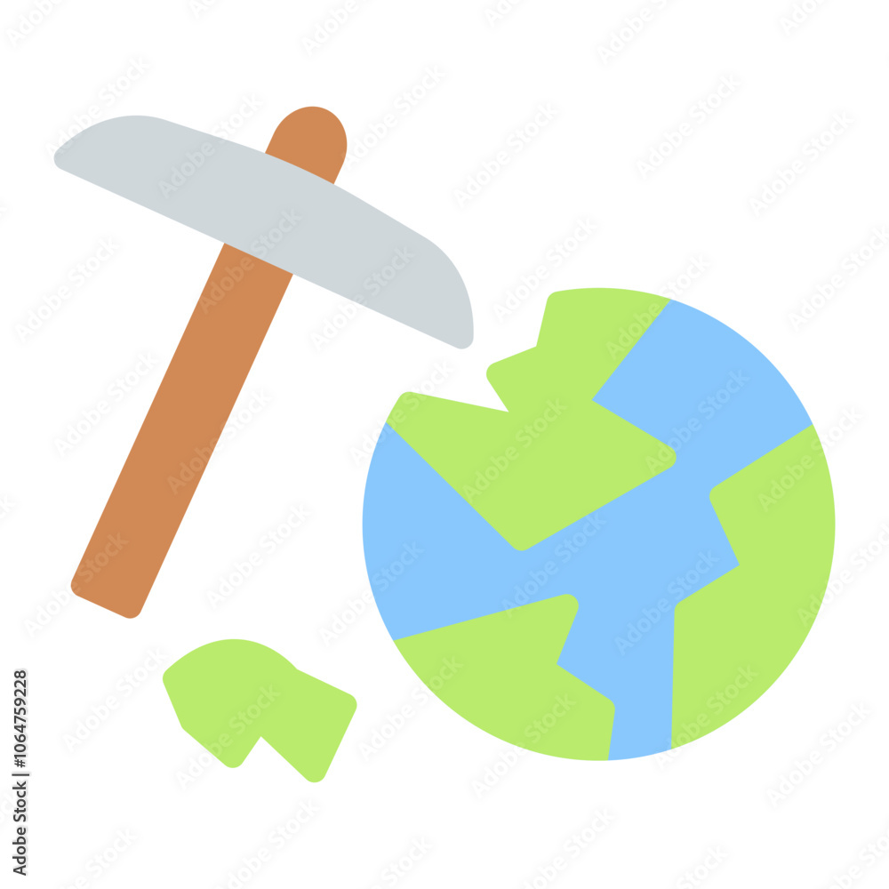 Poster mining icon vector image. can be used for global warming.