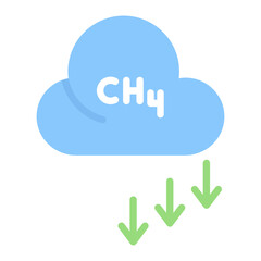 Methane icon vector image. Can be used for Global Warming.