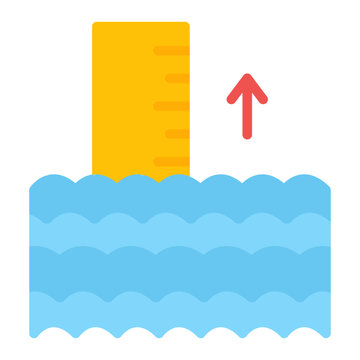 rising water level measurement graphic clip art preview