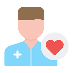 Caregiver Male icon vector image. Can be used for Nursing.