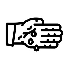 cuts household injury accident line icon vector. cuts household injury accident sign. isolated contour symbol black illustration