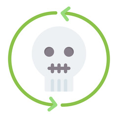 Death Cycle icon vector image. Can be used for Addiction.