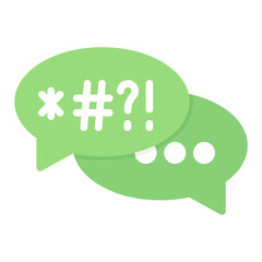 Obscene Language icon vector image. Can be used for Addiction.