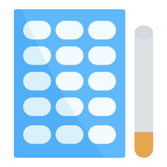 Nicotine Gum icon vector image. Can be used for Addiction.
