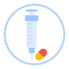 Syringe icon vector image. Can be used for Addiction.
