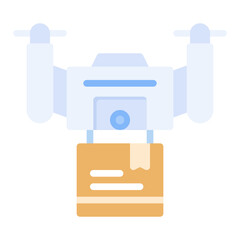 Drone Delivery icon vector image. Can be used for Cyberpunk.