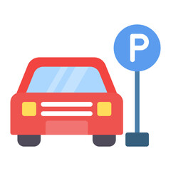 Free Parking icon vector image. Can be used for Coworking Space.